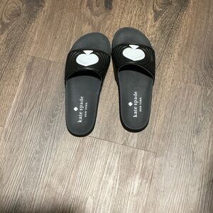 Kate Spade Black splash pool Slide Sandals